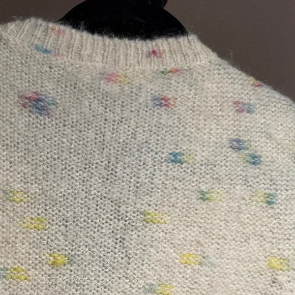 LoveShackFancy Long Alpaca and Mohair Cardigan Med